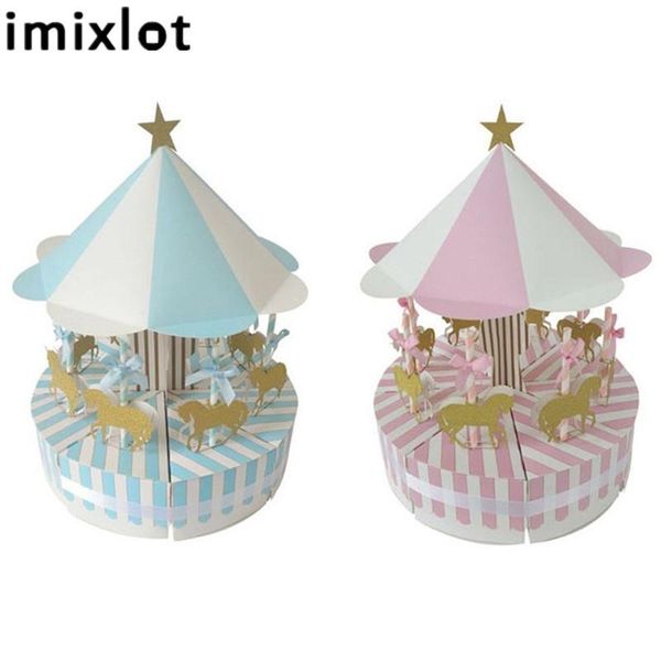 

gift wrap imixlot 1set creative carousel fine tray cake box fairy candy wedding souvenir for guest festive supplies
