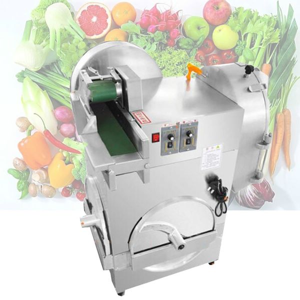 Cabeça dupla máquina de cortar legumes para a destruição de fatiamento cortar pepino Green Onion Vegetable Cortador Máquina de 1800W