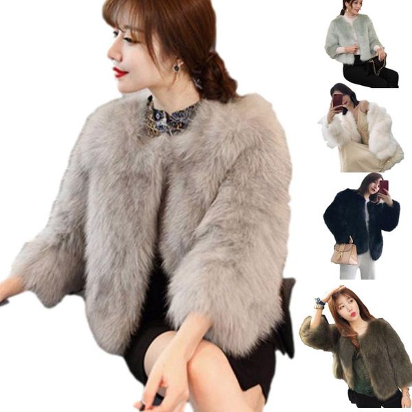 

women's fur & faux autumn / winter 2021 korean grass coat jacket women teddy, Black