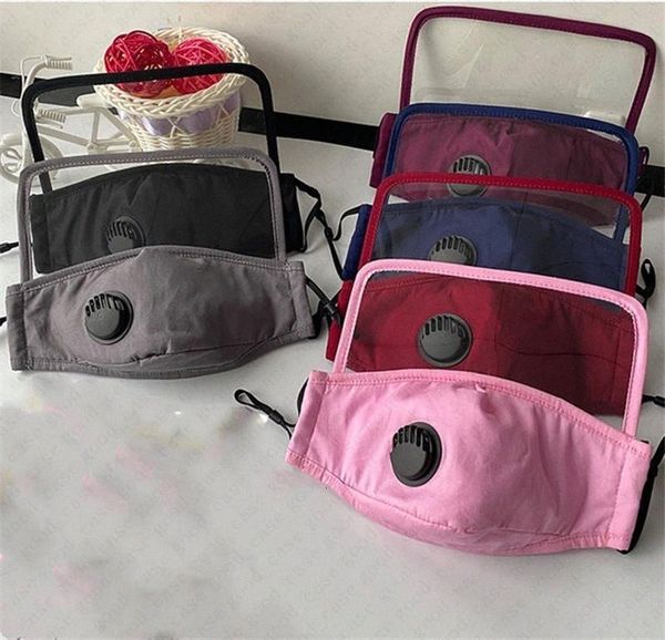 

with mask adults eye face shield washable 2 layers cotton facemask with breather valve outdoor protective safety mouth cover masks d68 cckg#