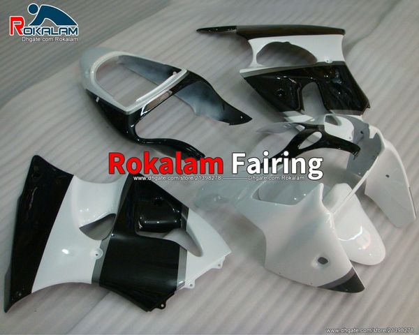 Verkleidungsset für Kawasaki Ninja ZX6R ZX 6R 2000 2001 2002 Weiß Schwarz Body Aftermarket Motorradverkleidungen (Spritzguss)