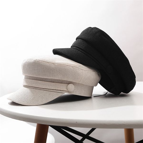 

new retro newsboy caps pure color octagon hat cotton tongue beret men women newsboy painter cap sun visor hats t200715, Blue;gray