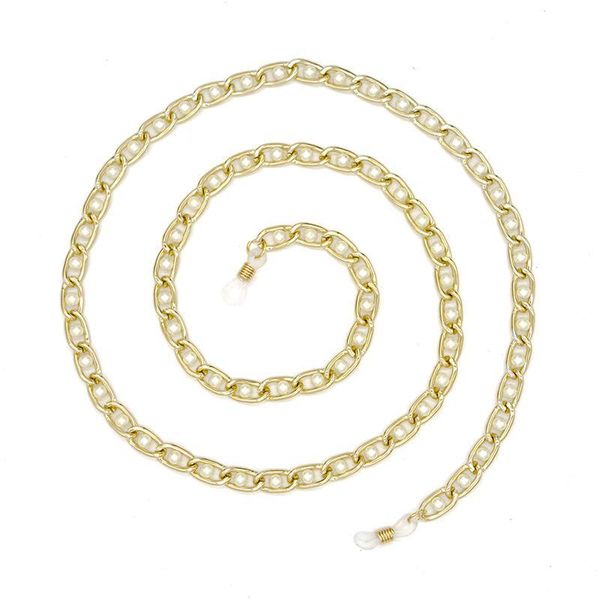 

2020 fashion simple luxury chic pearl eyeglasses chain gold color sunglasses accessories halter glasses cord lanyards jewelry h bbysom