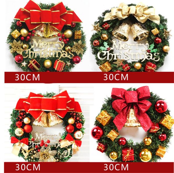

2021 christmas decorations 30cm christmas wreath simulation garland door hanging window props background christmas tree accessories