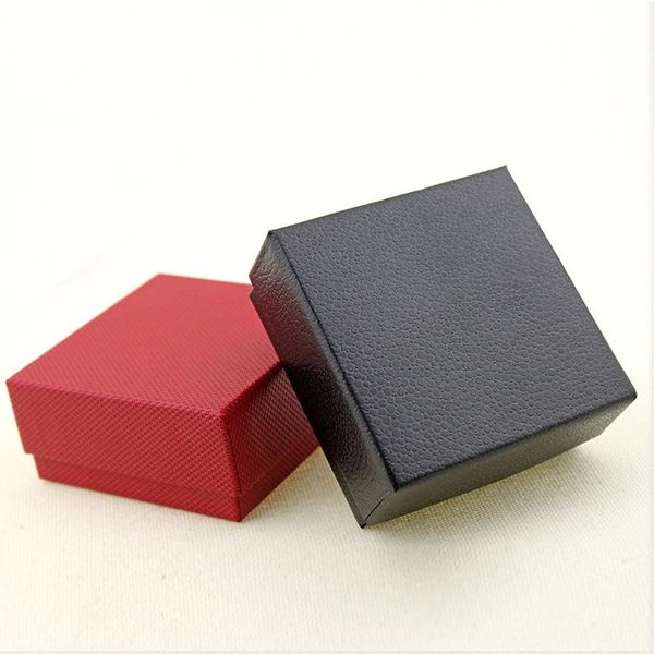 

10pcs/lot black 7.5x7.5x3.5cm paper jewelry sets display earrings ring box packaging gift box with sponge h0466, Pink;blue