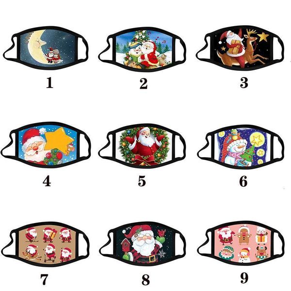 

3d cartoon christmas party xmas masks 5y6sface cloth washable reusable anti-dust mouth cover mask for adults