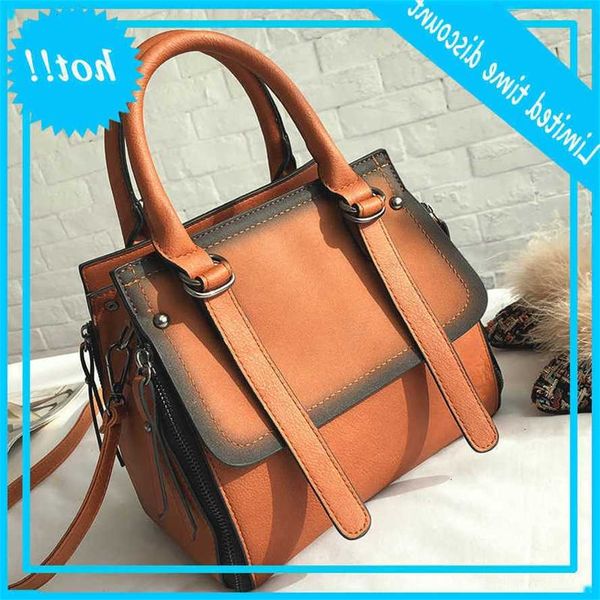

women 2021 large capacity single shoulder leather handbag new products double gesp female crossbody task