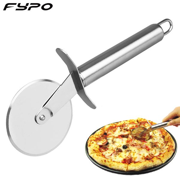 Pizza Cortador Profissional De Aço Inoxidável Pizza Cutter Pizza Roda Slicer Bolo Pão Pies Round Faca De Cozinha Corte