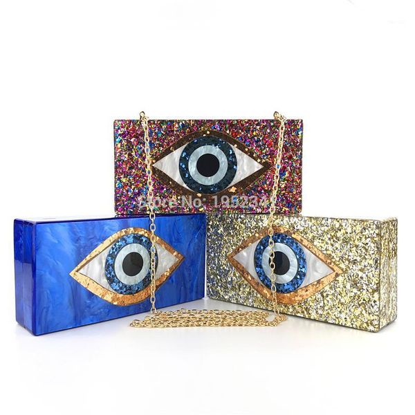 

evening bags oc3945 multi evil eyes clutch women acrylic bags1