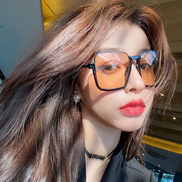 

lower female personality tan half sunglasses frame glasses net red street p ins big frame round face thin sunglasses fashion, White;black