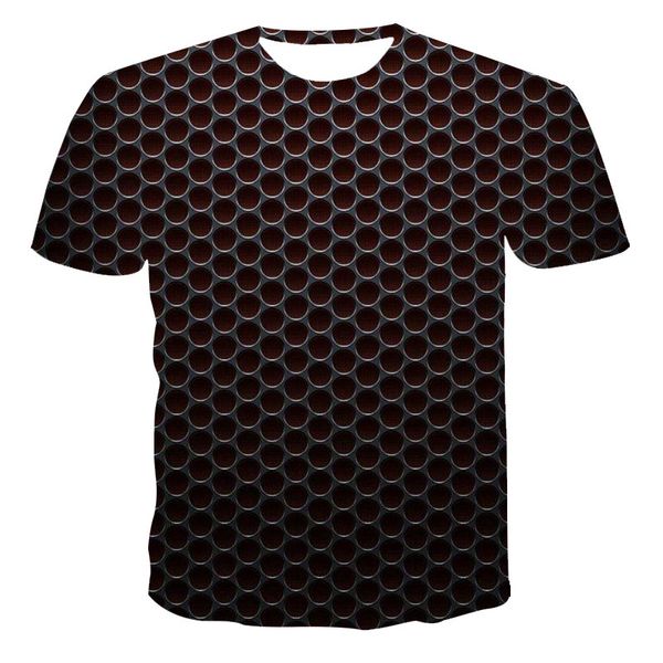 

2020 new short sleeve summer 3d mesh design printed t-shirt men's pattern, White;black