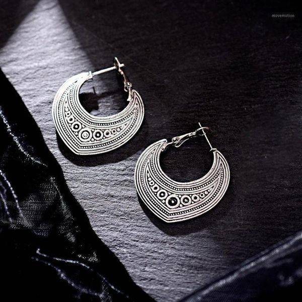 

2 colors thai silver color ethnic style women drop earrings tribal patterns boho dangle earrings hqe2771