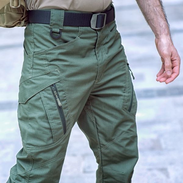 Ix9 tactical calças mola calças de carga homens combate militar militar seis bolsos calças de algodão calças homens impermeáveis ​​pantalon homme lj201007