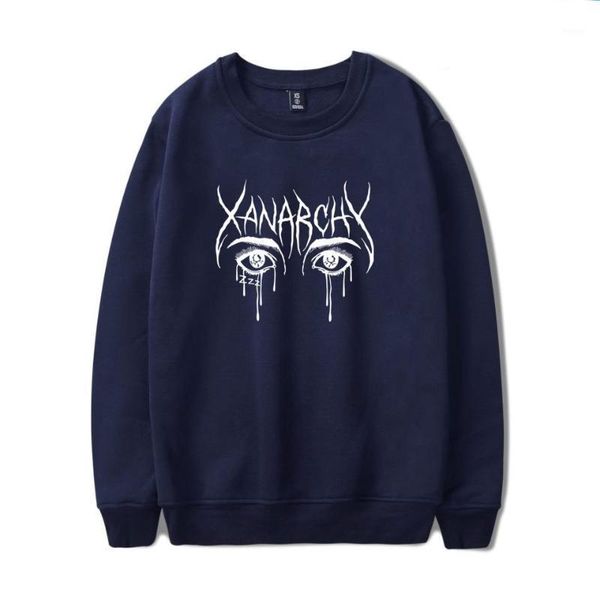 

lil xan xanarchy sweatshirts mens fashion streetwear crewneck pullovers for spring autumn printed long sleeve sweatshirt xxs-xxxxl1, Black