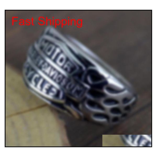 

new men punk band 316l stainless titanium steel fashion personality gold silver harley motorcycle jewelry finger ring size gbile