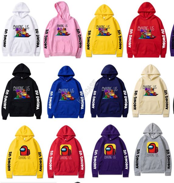 

game among us hoodies 3d printed hooded sweatshirts men women blouse sweater boy girls hip hop pullover streetwear d113001, Black