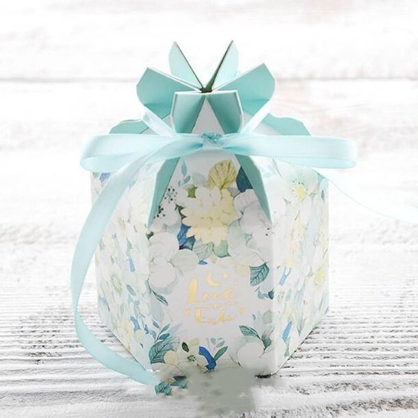 

50pcs new forest european wedding candy box jewelry small fresh candy box blue wedding candy bag ring packaging paper box wmtfyd