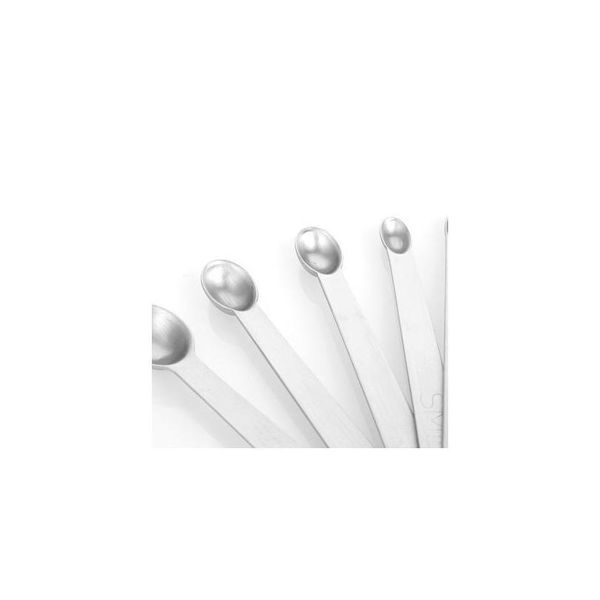 

set of 5 stainless steel round measuring spoons for measuring liquid and dry ingredients drop smidgen pinch jllyea bdedome