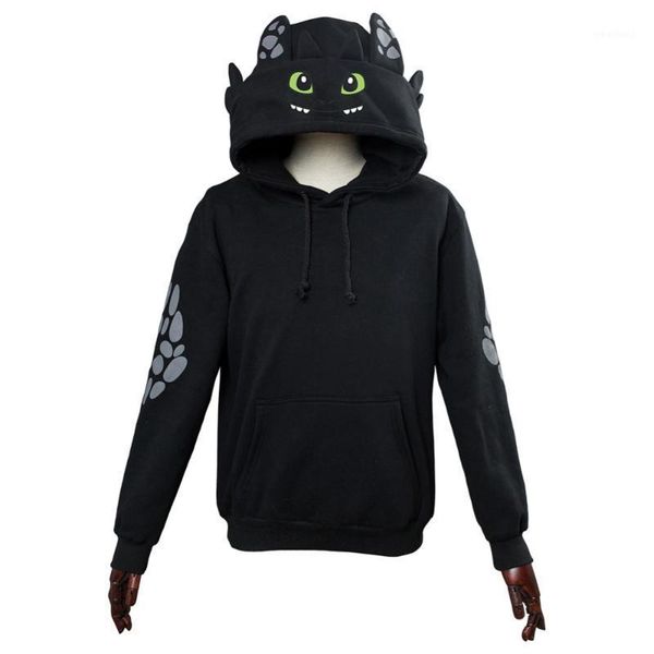 

how to train your dragon hoodie toothless cosplay sweatshirt casual pullover jackets coat hooded hoodie for kids1, Black