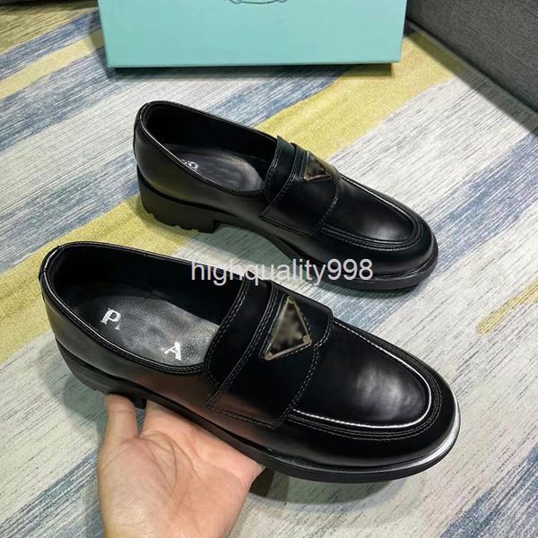 

slippers autumn p family british college style small leather shoes women's round head thick bottom muffin versatile leford women, Black