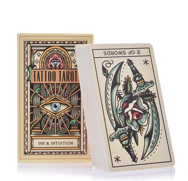 Tarot completo confortável ery version hot dropshipping 78 pcs tatuagem cartão inglês jogo 78pcs placa yxllgh cartões venda tatuagem jllfi yummy_shop