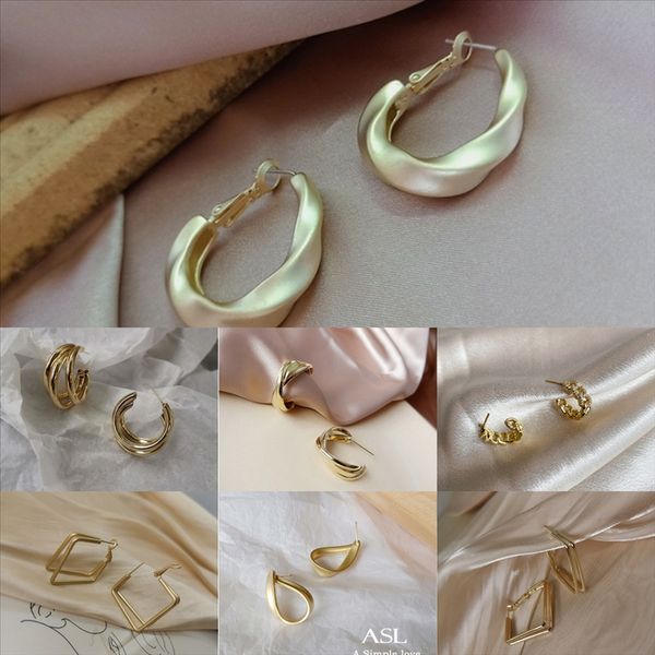 

cmo colorful silver rainbow neckla earring jewelry set terling cz earring clip for lady girls minimal cute simple dainty cz cuff earring, Golden