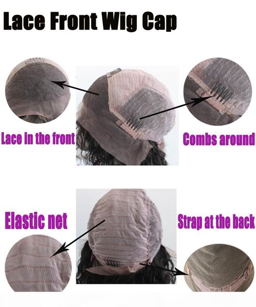 

brazilian human hair wig unprocessed human hair 300 density lace front u part wigs glueless loose wave hair wigs, Black;brown