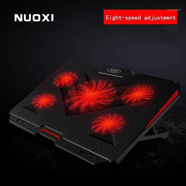 

nuoxi new lapcooler 2 usb ports and five cooling fan lapcooling pad notebook stand for 12-17 inch for1