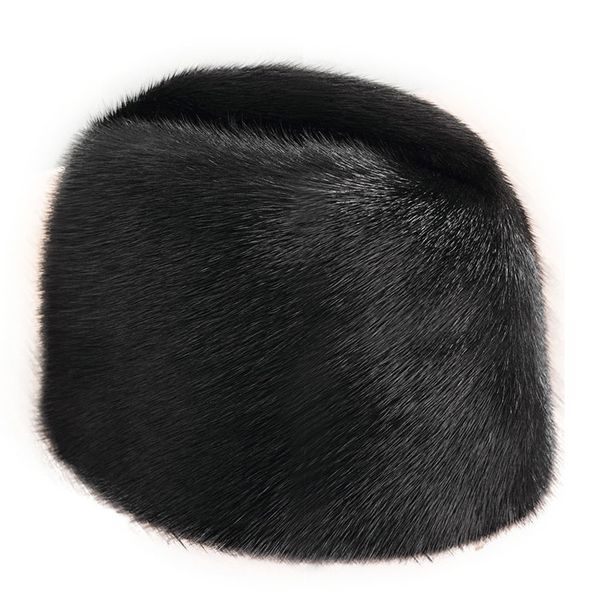 

2020 new mink skin vison fur warm winter hat, Blue;gray