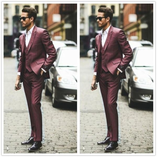 

men's suits & blazers custom made light purple groom tuxedos 3 pieces men wedding prom dinner italian style man blazer suit wear 64, White;black