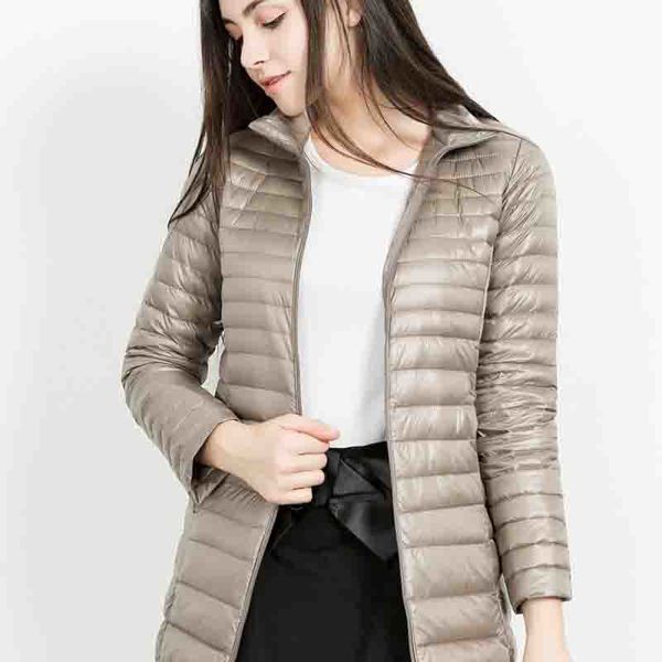 

women designers clothes 2020 fashion pure color winter clothing medium style cultivate one's morality large size ladies' down jack