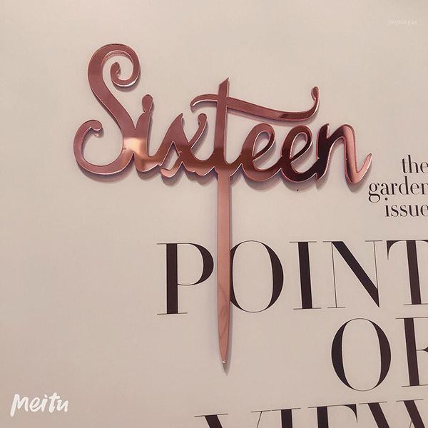 

acrylic 16 happy birthday cake er number sixteen acrylic cupcake er for 16th girls birthday party cake decorations diy1