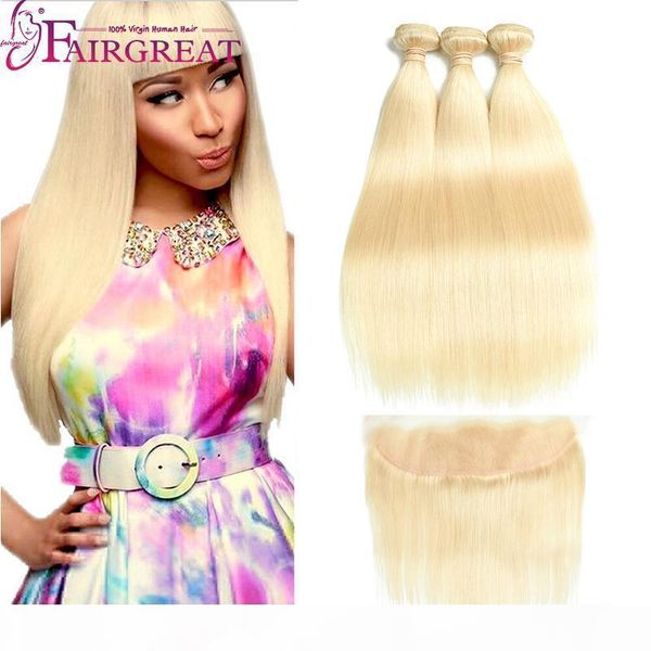 

613# brazilian straight and body wave human hair bundles blonde virgin hair weave bundles with closure 613# blonde human hair extensions, Black