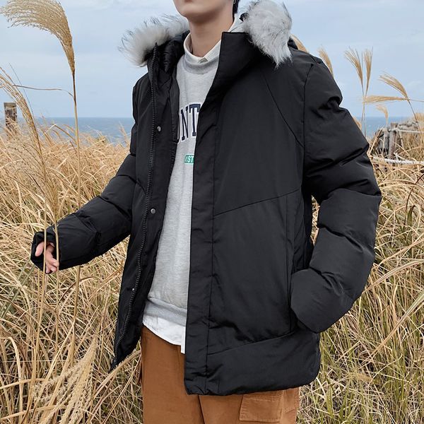 

down cotton padded jacket for boys in autumn and winter, Black