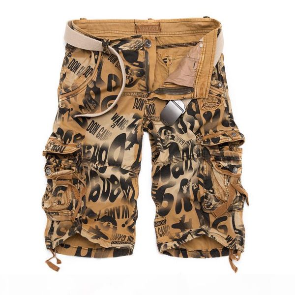 

2018 brand design men summer camouflage cargo shorts bermuda jeans male masculina fashion casual baggy denim shorts, White;black