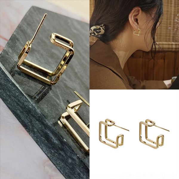 

ока дизайнерские серьги доставка real gold золото серебряная серебряная серья серьги пластиковые розовые позолоченные полы полые круглые кор, Golden