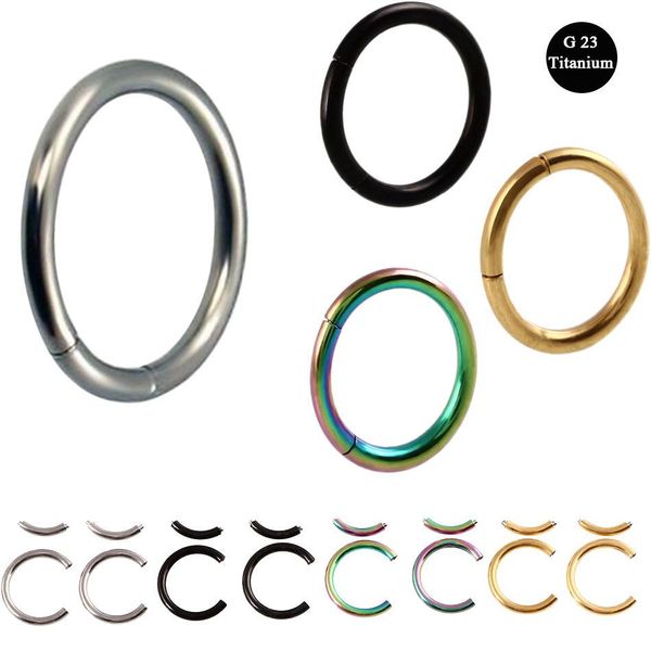 

1 шт. g23 titanium pvd универсальный пирсинг 1.28 мм сегмент навесных колец навесные кольца лубрь серьги для губ piercing body ювелирные изд, Black