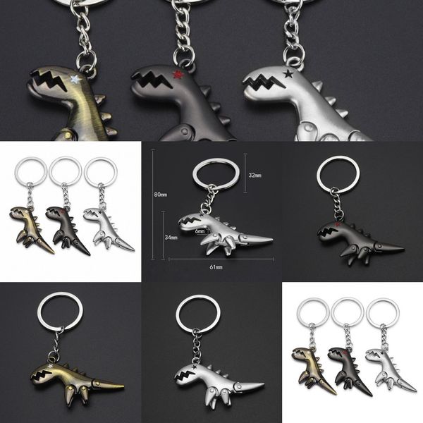 

factorypq6vkeychain couple 10pcs/lotmetal ring pendant dinosaur men car key chain women decoration wedding party gift dy0o#
