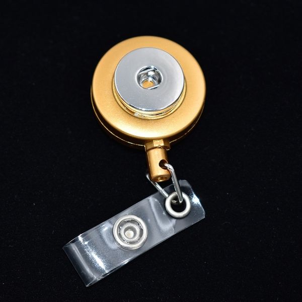 

badge 1silver holder snap button id stretchable eyeglass holder keychain name tag holder brooch fit 18mm snap button, Slivery;golden