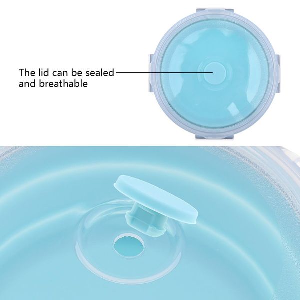 

портативный экологически чистый циркулярный силиконовый чаш масштабируемый красочный складной ланч-коробка bento box 350 500 800 1200 мл с с