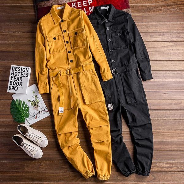 

men's jeans denim suit spring and autumn male jumpsuit hiphop overalls handsome nine-point pants large size costumes1, Blue