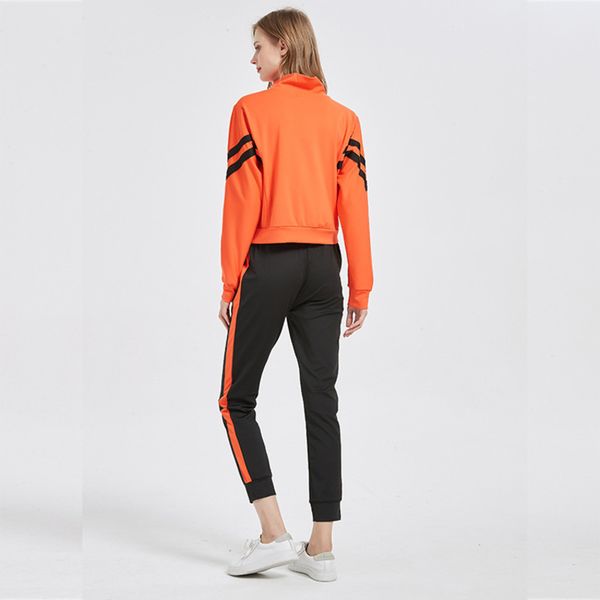 

jsf381# new contrast casual two piece sportswear, Gray