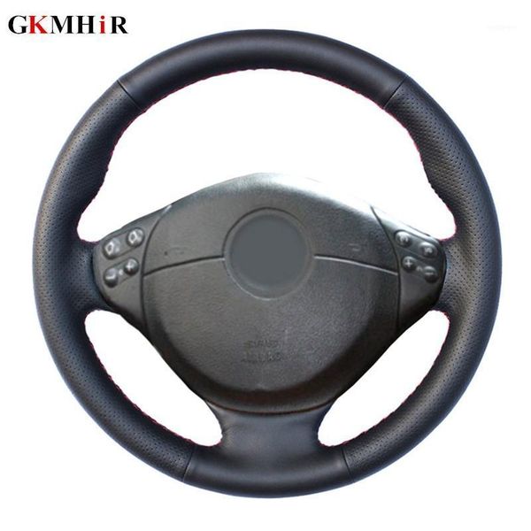 

steering wheel covers gkmhir hand-stitched genuine leather black cover for e39 5 series e46 1999-2005 e36 e53 3 x5 z31