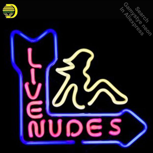 

neon sign for live nudes girl neon bulb sign l neon lights sign real glass tube handcrafticonic display illuminated