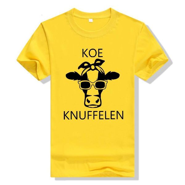 

2021 new summer koe knuffelen print harajuku women tshirt casual yellow t-shirt funny t shirt gift for lady young girl, White