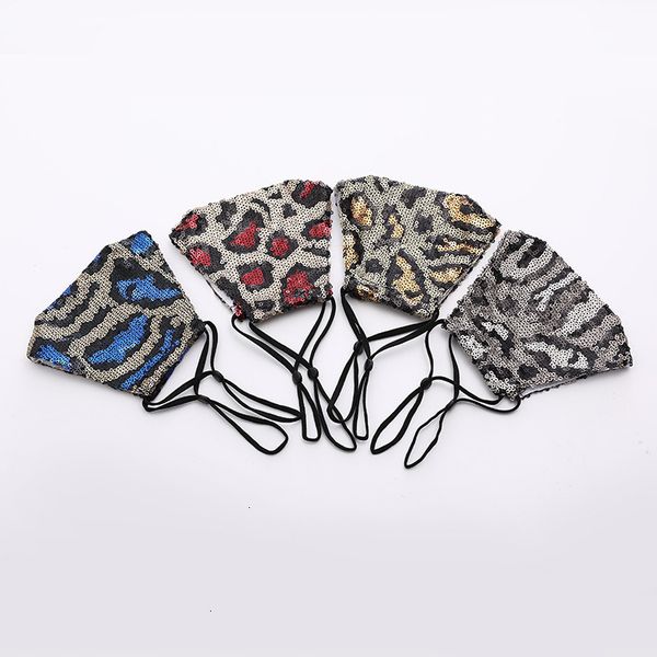 

masks leopard colors face cotton dustproof washable 100pcs reusable 4 women designer sequins mask mouth qnmkc
