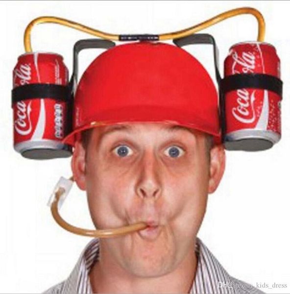 

straw helmets drinking hat beer soda dual straw drinking hat christmas party supplies beverage holder party hats ooa2648