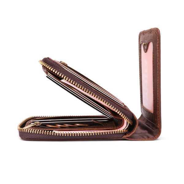 

2020 leather wallet genuine canon men portomonee ferry carrier mini simple masculine holder present card for thin man money perse koyo, Red;black