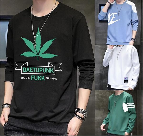

brand men's designer sweatshirt hoodie new spring fall men streetwear loose baseball jackets round neck hoody coats m-4xl, Black