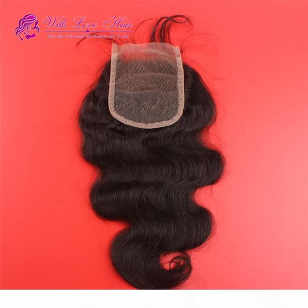 

8a peruvian body wave virgin human hair lace closure 100% non processed closure ing, Black